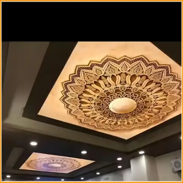 طرح هندسی و اسلیمی سقف کشسان قابل اجرا در سالن ها