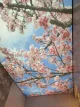 آسمان مجازی چاپی طرح آسمان و شکوفه (سقف کشسان چاپی)