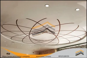 سقف کشسان مات با نور بک لایت و هالوژن